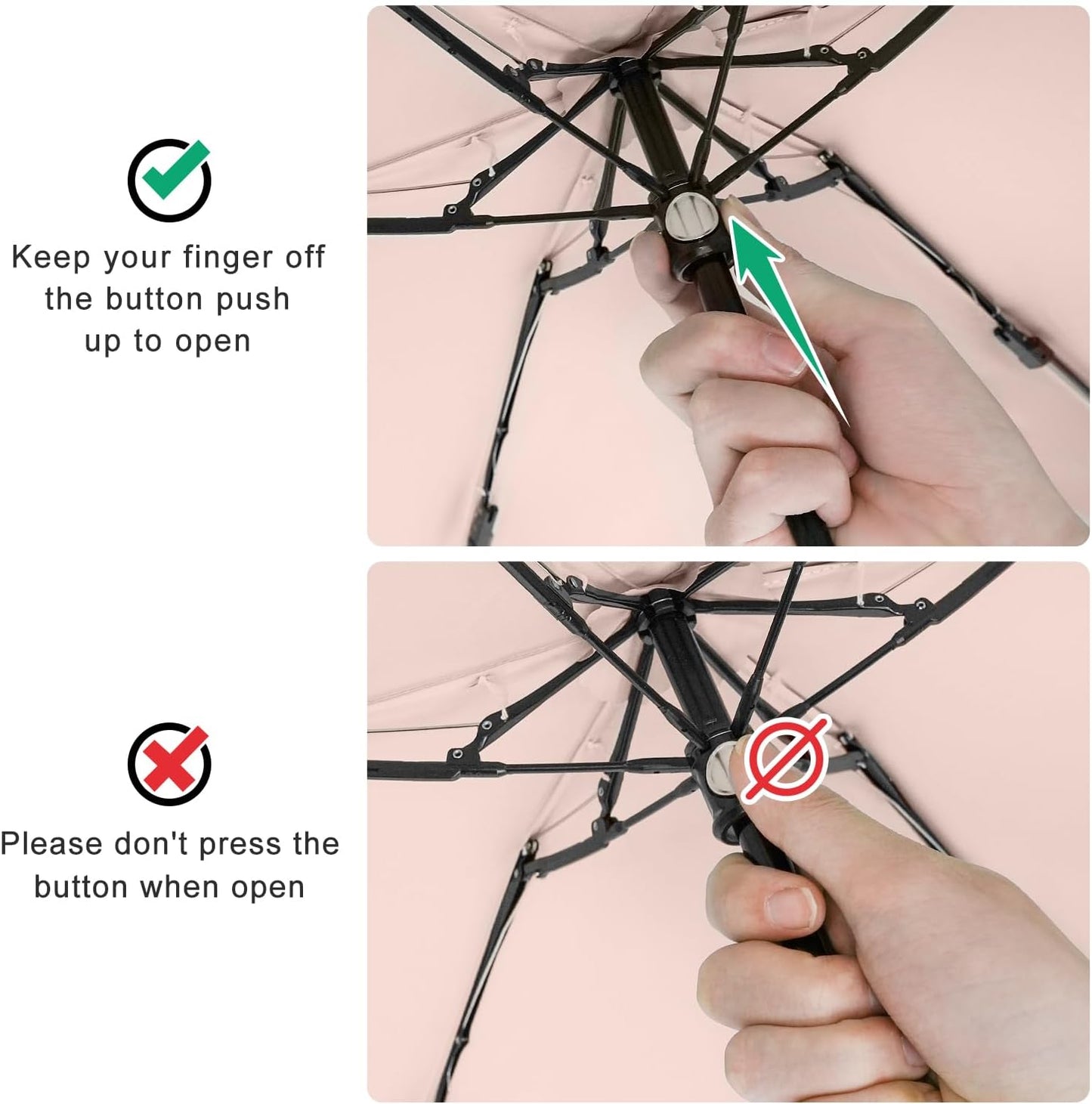 Mini Travel Umbrella - UPF 50+ Sun Protection Compact Manual Open Small Sun Umbrella