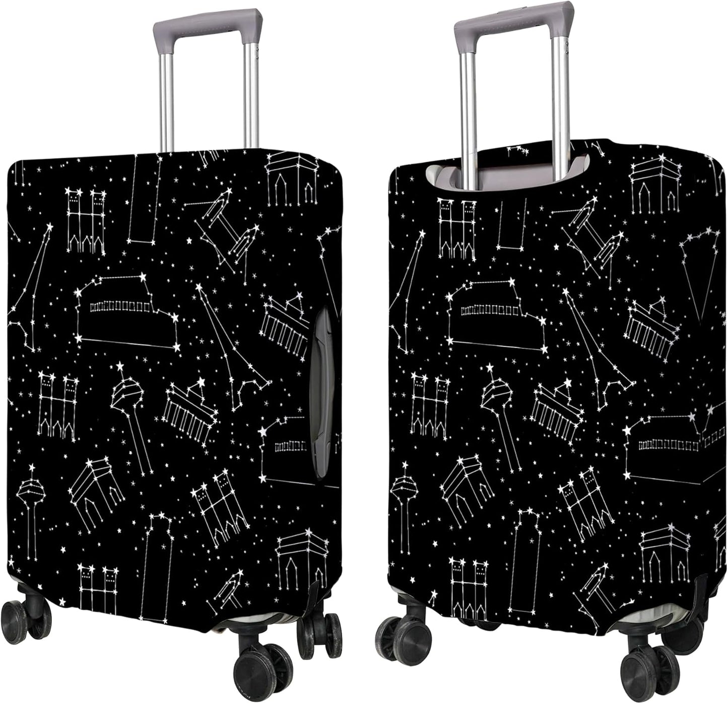 Travel Luggage Cover Suitcase Protector Fits 18-32 Inch Wheel Covers PatternedTravel Related Items Flower Luggage Protector Elastic S