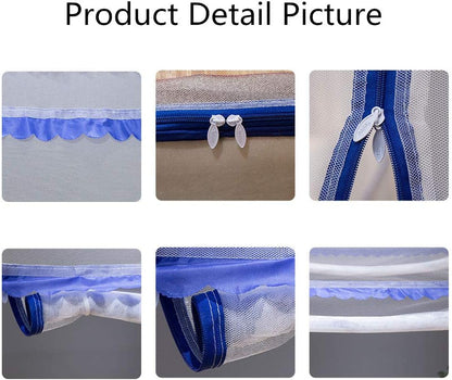 Pop-up Mosquito net Double Bed,L79 x W71 x H59 in Double Door Zip Portable Tent Travel Mosquito net Free-Standing use one Compartment to Install Suitable for Bedroom no Hooks.L200*W180*H150CM