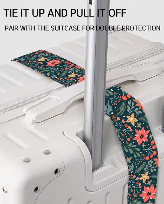 Luggage Straps for Suitcases, Adjustable Travel Belt, Durable Wide Luggage Strap, Cute Suitcase Strap Identifiers with Buckle, Bag Straps for Luggage, Cute Boho Flowers