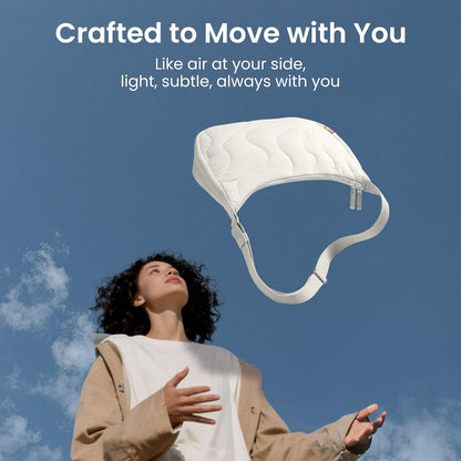 tomtoc 9L Puffer Sling Crossbody Bag for Women Trendy, Nylon Quilted Crescent Shoulder Bag Purses for 11-inch iPad Air/Pro & Nintendo Switch 2, Puffy Travel Hobo Handbag with Organized Inner Pockets