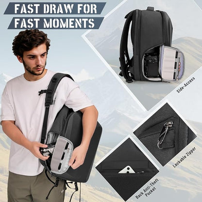RAINSMORE Camera Backpack Hard Shell - Image 3