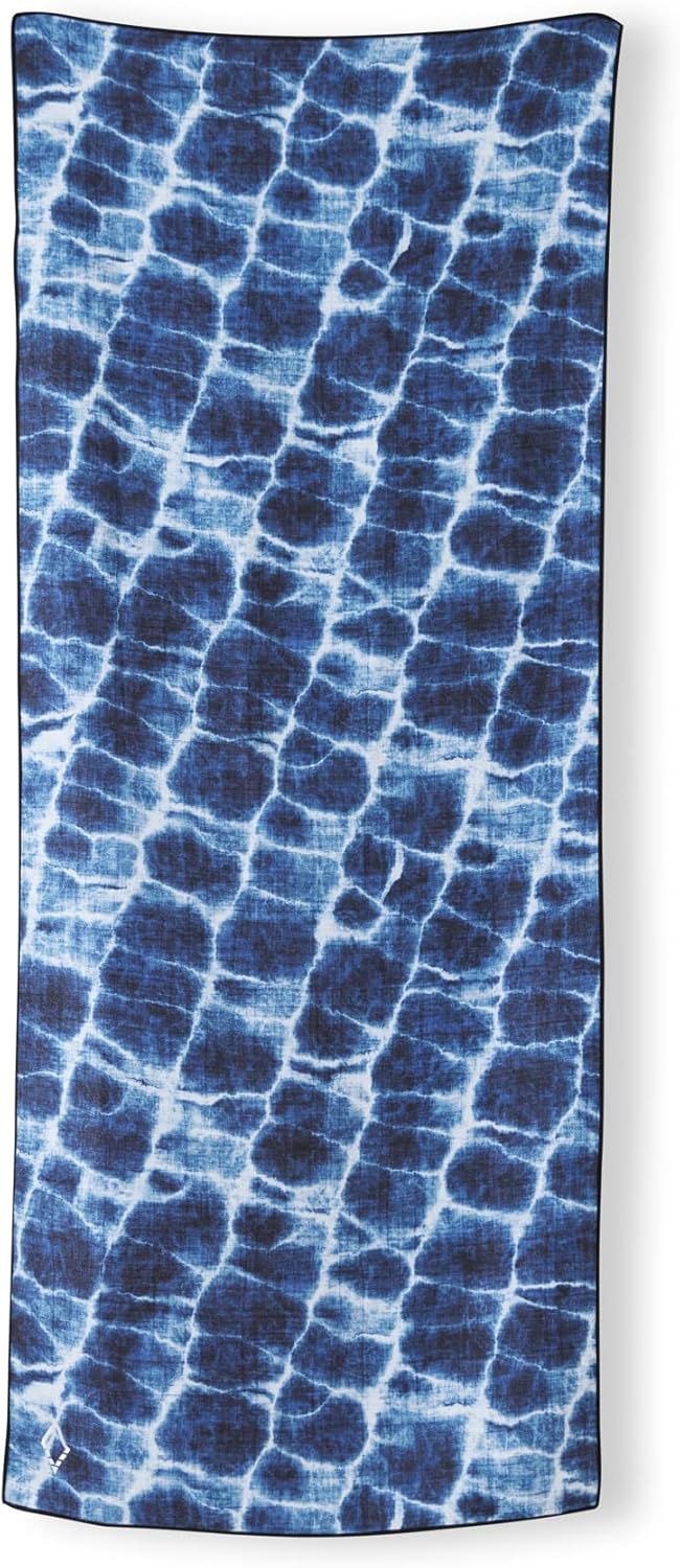 Nomadix Original Towel - Perfect for Beach, Pool, Travel, Camping, Yoga - Made with Recycled Materials - Super Absorbent - Sand Resistant- Aqua Blue - 72.5x30