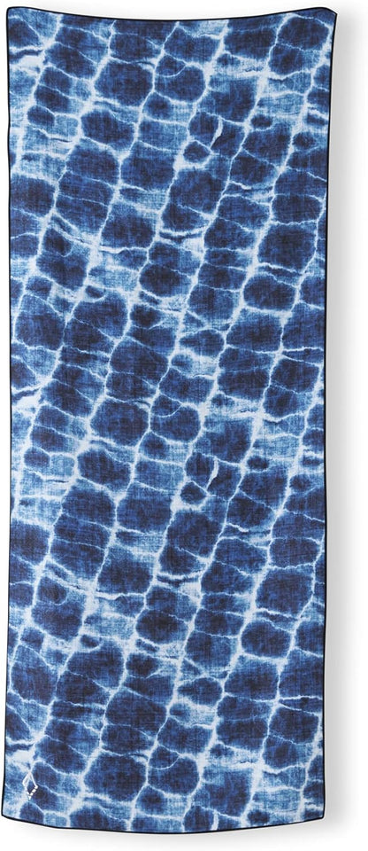 Nomadix Original Towel - Perfect for Beach, Pool, Travel, Camping, Yoga - Made with Recycled Materials - Super Absorbent - Sand Resistant- Aqua Blue - 72.5x30