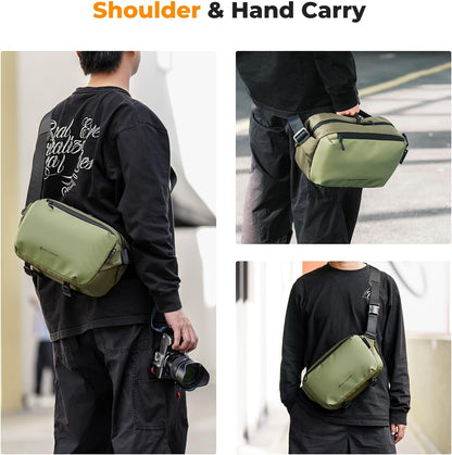 K&F Concept 2 in 1 Sling Bag Everyday Shoulder Bag & Multifunction Photography Crossbody Camera DSLR Backpack Portable Bag