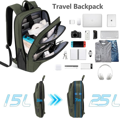 Backpack for Men Slim & Expandable Travel Laptop Backpack - Image 3
