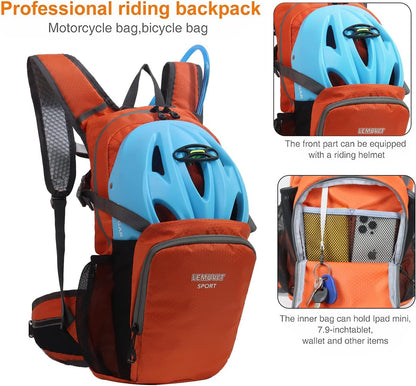 Hiking Daypack Waterproof Biking Backpack 15L Lightweight Durable Backpack for Ski Snowboarding Running MTB Cycling