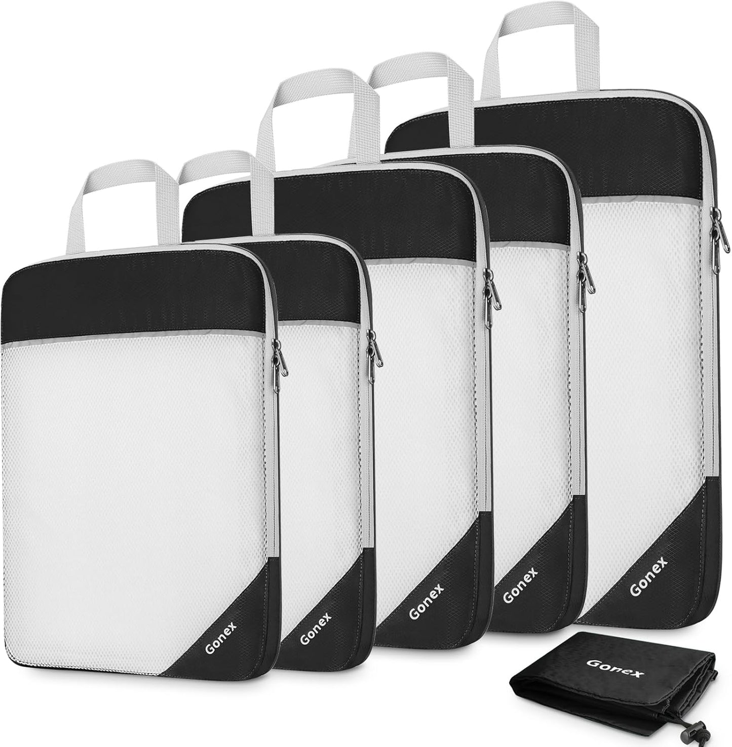 Compression Packing Cubes, Gonex Extensible Storage Mesh Bags Organizers