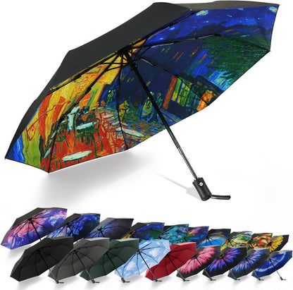 SY COMPACT Travel Umbrella Windproof Automatic Umbrellas Small Compact UV Sun Protection Factory Outlet Umbrella