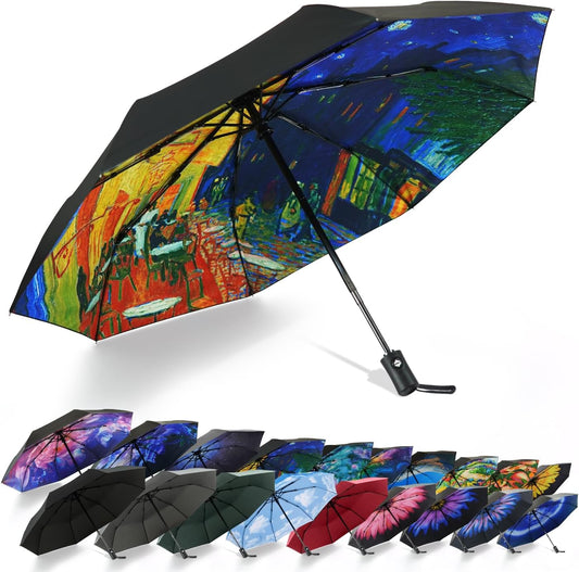 SY COMPACT Travel Umbrella Windproof Automatic Umbrellas Small Compact UV Sun Protection Factory Outlet Umbrella