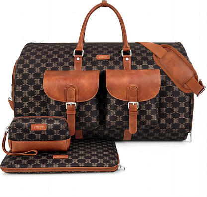 Garment Bag for Travel, Convertible Carry on Garment Duffel Bag for Men 3Pcs Weekender Bag 2 in 1 Hanging Suitcase Suit Bag