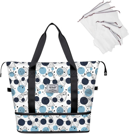 NPBAG Women Travel Duffel, Multi Functional Large Expandable Weekender Carry-on Tote, Gym Workout Overnight Bag, Mommy Hospital Bag for Labor and Delivery