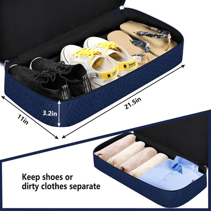 Weekender Bag for Women, Travel Duffel Bag Carry On Overnight Bag with Shoe Compartment Large Nylon Travel Weekend Tote Bag