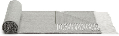 Amazon Basics Cozy Room Décor Throw Blanket, Lightweight, Recycled Polyester, Dark Gray and Light Gray Herringbone, 50"x 60"