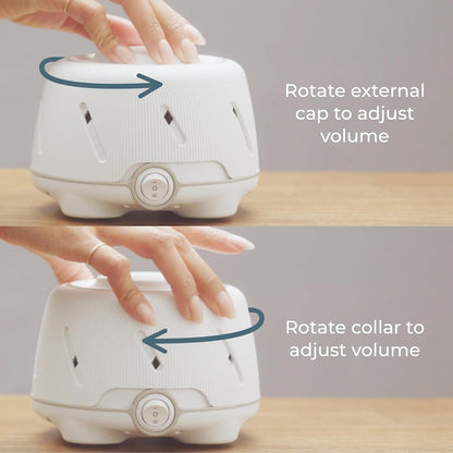 Yogasleep Dohm (White/Gray) & Travel Case (2 Piece Set) The Original White Noise Machine with Natural Sound from a Real Fan, Sleep Aid & Noise Cancelling For Adults & Baby, Office Privacy & Meditation