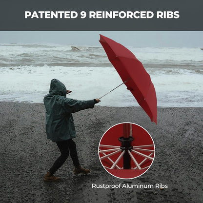 Compact Inverted Travel Umbrella, Automatic Open Close, 9-Rib 46 Inch Windproof Umbrella, Waterproof UPF 50+, Portable Umbrellas for Men, Women, Travel, and Daily Use