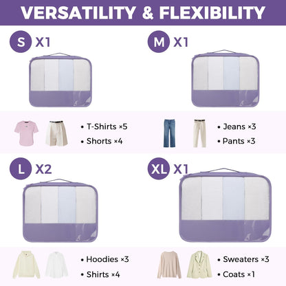 BAGAIL 9 Set Packing Cubes Luggage Packing Organizers for Travel Accessories