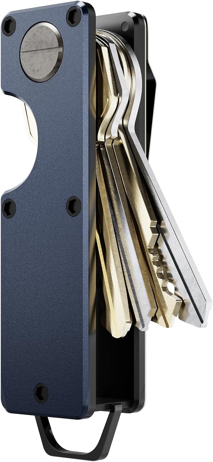 Key Organizer Compact Key Holder Metal Key Chain Minimalist key case key holder for keychain Secures 1-5 Keys