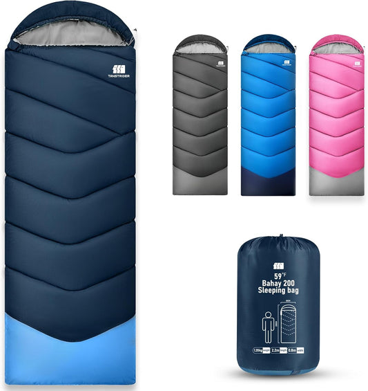 Sleeping Bags for Adults Cold Weather,Portable, Waterproof,Lightweight Sleeping Bag for Tall Girls Boys with Compression Sack for Warm Camping, Hiking, Outdoor & Indoor