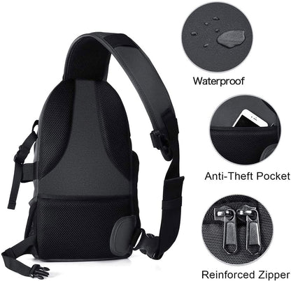 MOSISO Camera Sling Bag, DSLR/SLR/Mirrorless Camera Backpack Case Shockproof Photography Backpack with Tripod Holder & Removable Modular Inserts Compatible with Canon/Nikon/Sony/Fuji