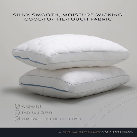 SHEEX Original Performance Down-Alternative Side Sleeper Pillow, Cooling Pillow with Support, King