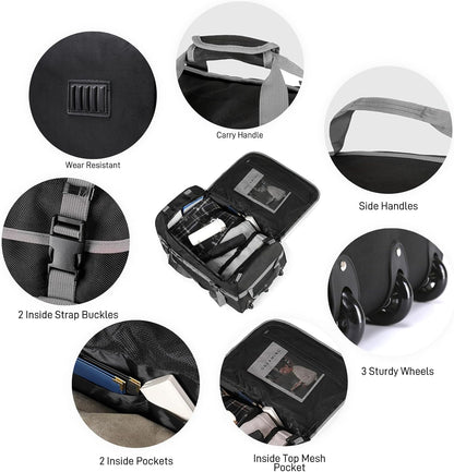 Foldable Rolling Duffle Bag with Wheels, 85L Extra Large Wheeled Travel Duffel, Waterproof Collapsible Weekender Luggage with Rollers for Storage Camping Sports Outdoor, Gray