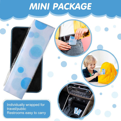 50 Packs Disposable Toilet Seat Covers Extra Large Individually Wrapped for Kids and Adults, Portable Non Slip Waterproof Potty Seat Covers for Toddlers Potty Training, Travel (Dot)