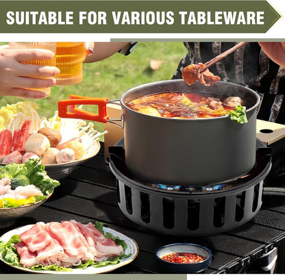 Bestfire Propane Burner, 72,000 BTU Single Burner Gas Stove for Outdoor Cooking, Windproof Camping Stove with Piezo Ignition, Extended Hose & 3 Adapters, Portable with Carrying Bag