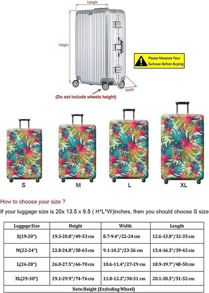 Travel Luggage Cover, Suitcase Protector Bag Fits 22-24 Inch Luggage Colorfulmaple