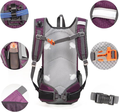 Hiking Daypack Waterproof Biking Backpack 15L Lightweight Durable Backpack for Ski Snowboarding Running MTB Cycling