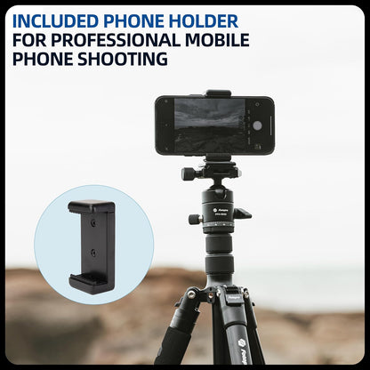 Fotopro 73" Camera Tripod, Aluminum Compact Travel Tripod and Monopod with 360° Ball Head Quick Release Plate, Professional Camera Tripod for DSLR, A4I A5I (Blue, 73 Inch)