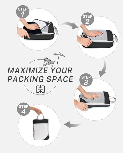 Compression Packing Cubes, Gonex Extensible Storage Mesh Bags Organizers