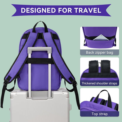OMOUBOI Casual Daypacks Superbreak Backpack 14 inch Laptop Backpack for Women & Men Fits Tourism Business (Purple)