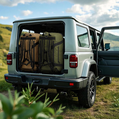 TUGUAN Extra Large Travel Duffle Bag Backpack for Men with Adjustable Dividers 120L Big Weekend Overnight Bag with ID Pocket Shoulder Strap Heavy Duty Sports Duffel Bags for Camping Gym, Brown