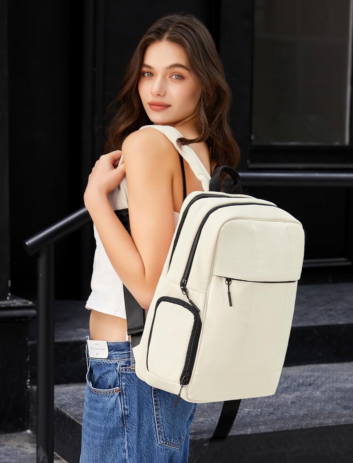 CLUCI Lightweight Travel Backpack Carry on Flight Approved, Puffy Gym Backpack with Shoe Compartment, Personal Item Travel Bag, 15.6 inch Laptop Backpack for Weekender Business