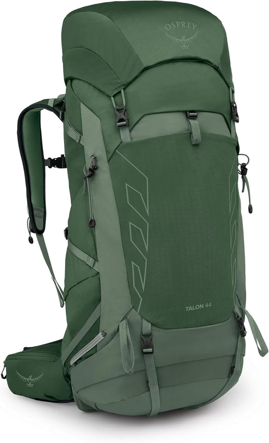 Osprey Talon 44L Men's Lightweight Hiking Backpack with Hipbelt, Green Canopy/Pine Leaf, S/M