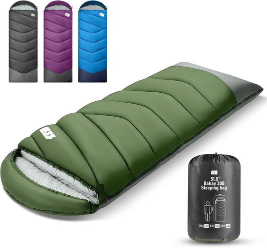 Sleeping Bags for Adults Cold Weather,Portable, Waterproof,Lightweight Sleeping Bag for Tall Girls Boys with Compression Sack for Warm Camping, Hiking, Outdoor & Indoor