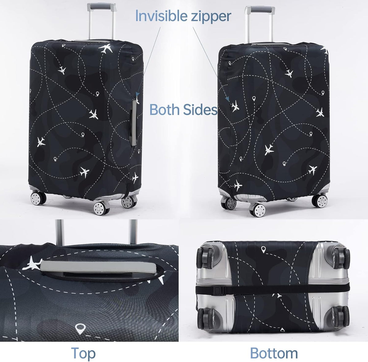 Travelkin Luggage Covers With Tag For Suitcases Tsa Approved,Suitcase Covers Protector Fit 18-32 Inch Luggage,S