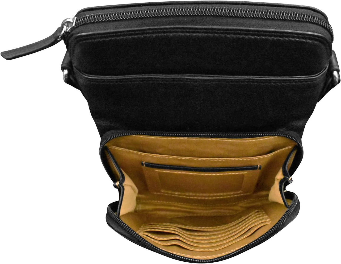 ili New York Genuine Leather Crossbody Bags for Women - Premium RFID Blocking Shoulder Bag Organizer with Adjustable Strap