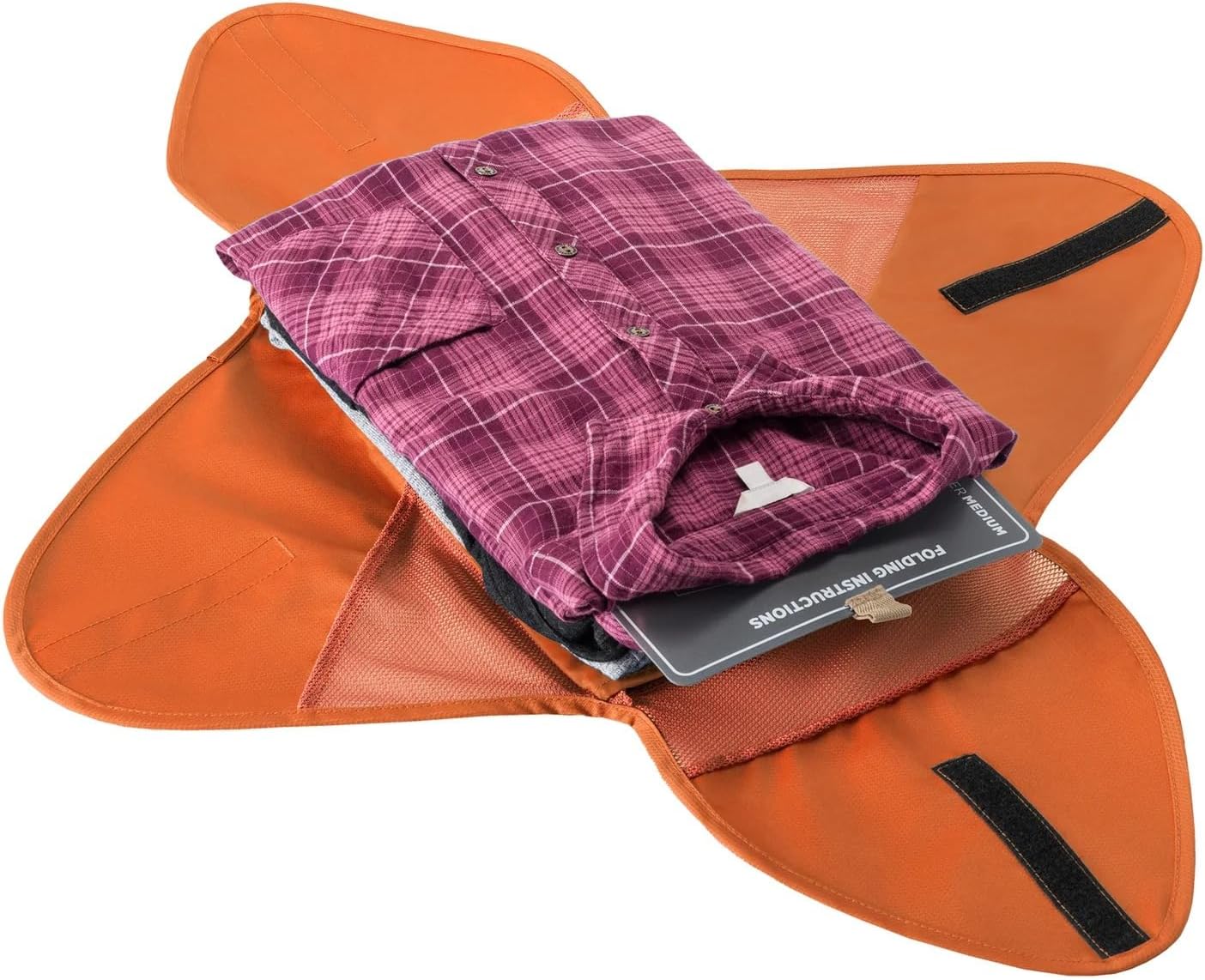 Eagle Creek Pack-It Original Garment Folder - Travel Garment Bag with Compression Wings to Maximize Luggage Space - Convenient Top Handle - Quick Drying Material - Mandarin - Medium