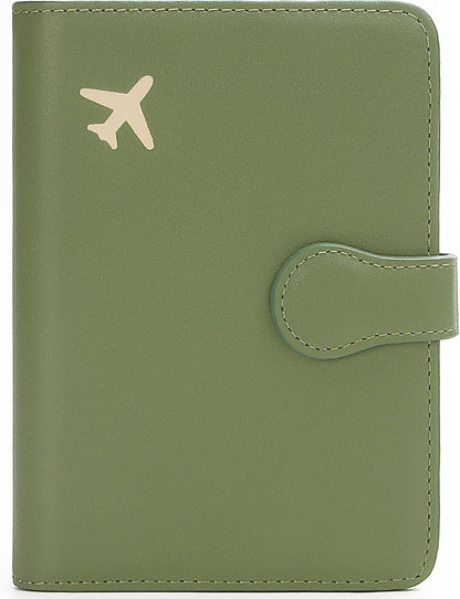ZOPPEN Passport Holder for Travel, Passport Wallet Case, Rfid Travel Wallet Womens, Card Holder Wallet Travel Document Holder, Green