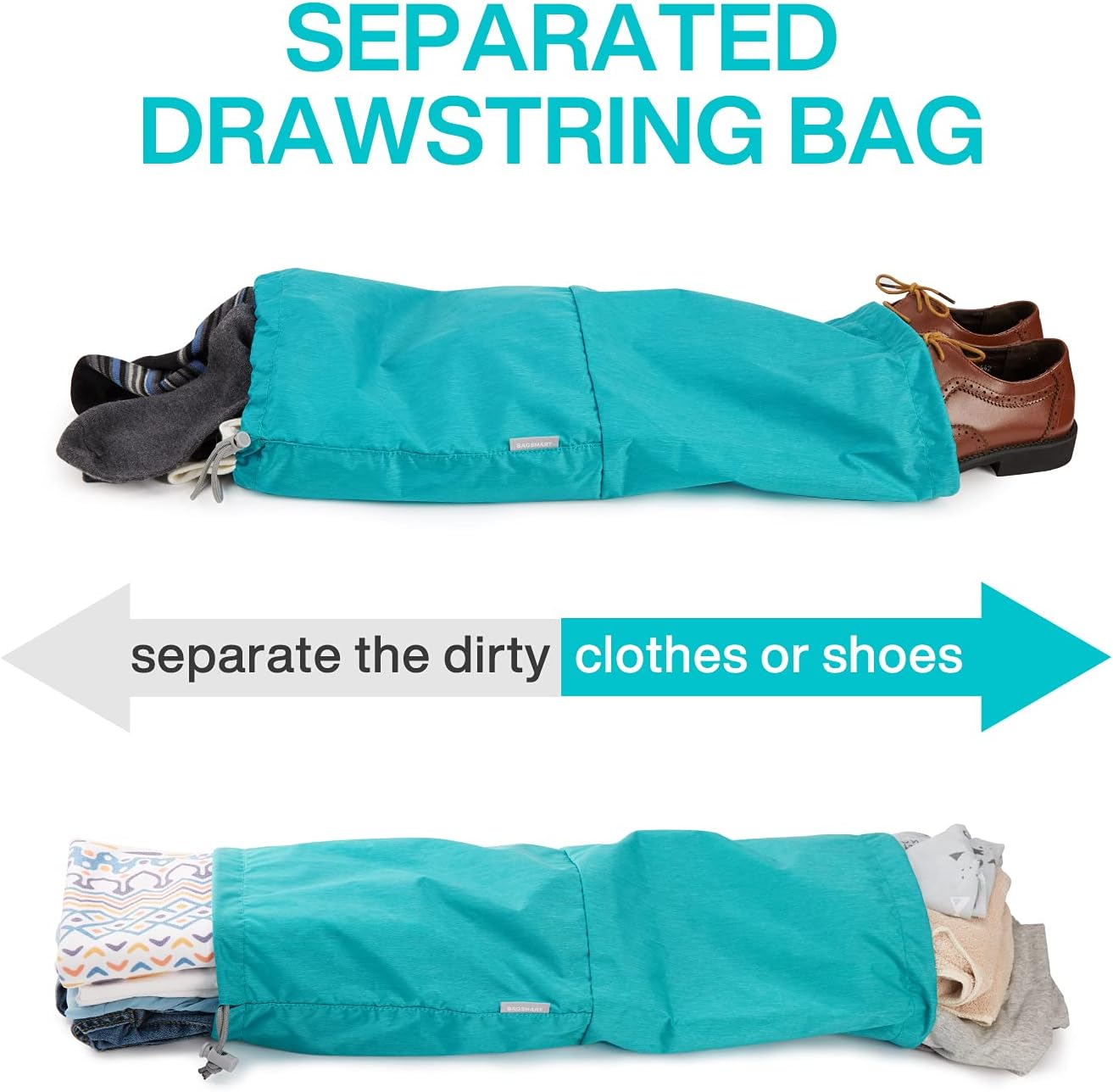 BAGSMART 6 Set Compression Packing Cubes - Lightweight Travel Essentials, Durable Luggage Organizer