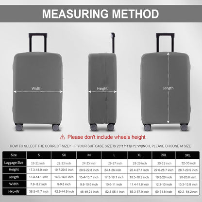 Travel Luggage Cover Suitcase Protector Scratch-Resistant Fit 19-31 Inch Suitcase, Not Included Suitcase (Slate Gray, M(24-25 inch))