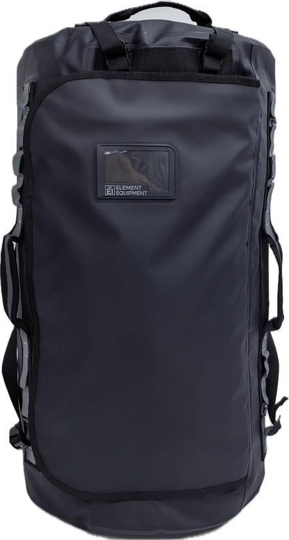 Element Equipment Trailhead 2.0 Waterproof Duffel Bag Shoulder Straps Black/Grey Medium