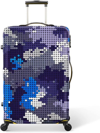 28 Inch PVC Luggage Protector Covers for TSA Approved Clear Suitcase Cover Protector Transparent Luggage Protective Cover Set (Map, Suitable for 28“-29")