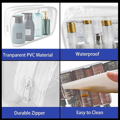 16 Pack Waterproof Cosmetic Bag TSA Approved Toiletry Bag, Portable Travel Pouch - Image 4