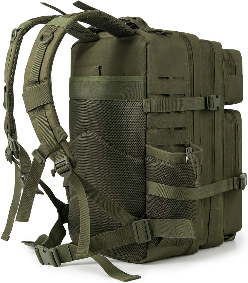 QT&QY 45L Military Tactical Backpacks For Men Camping Hiking Trekking Daypack Bug Out Bag Lage MOLLE 3 Day Assault Pack