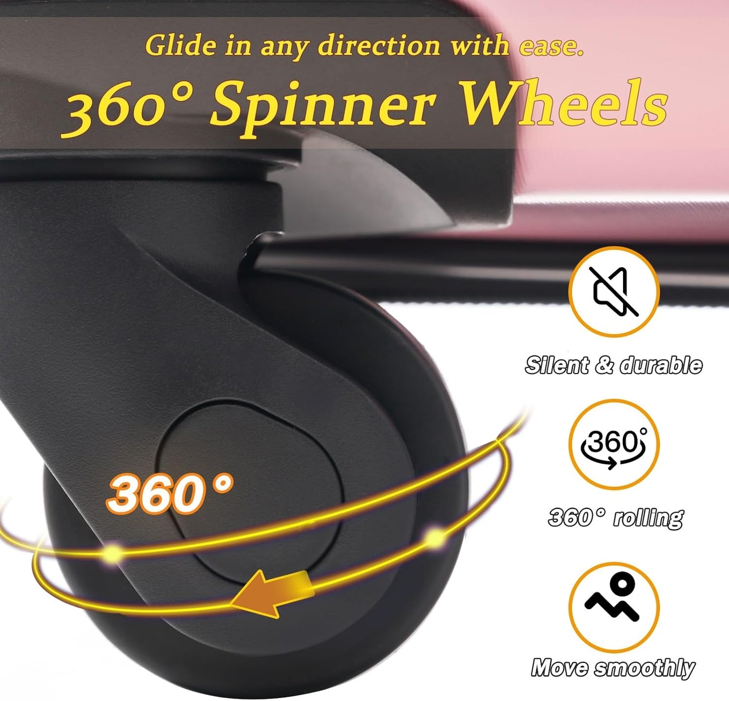 Merax Carry on Luggage Set, 20 Inch Hardshell ABS Suitcase with Spinner Wheels, Built-in TSA Lock & 2 Packing Cubes Airline Approved for Business Weekend Travel