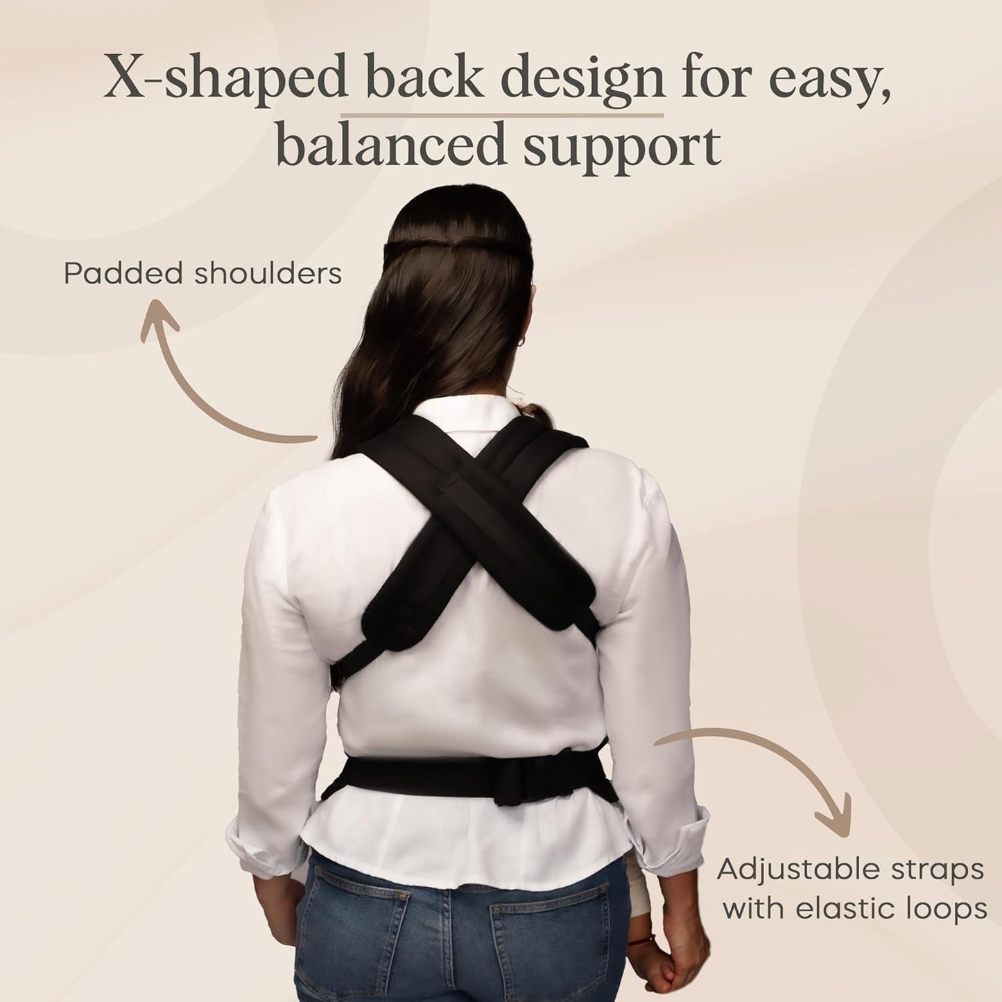 Cub & Co Ergonomic Baby Carrier Newborn to Toddler – 4-in-1 Adjustable with Head Support, Breathable Fabric, Padded Waistband & Travel-Ready Foldable Design (Black)