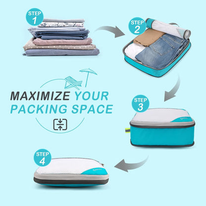 Compression Packing Cubes, Gonex Extensible Storage Mesh Bags Organizers